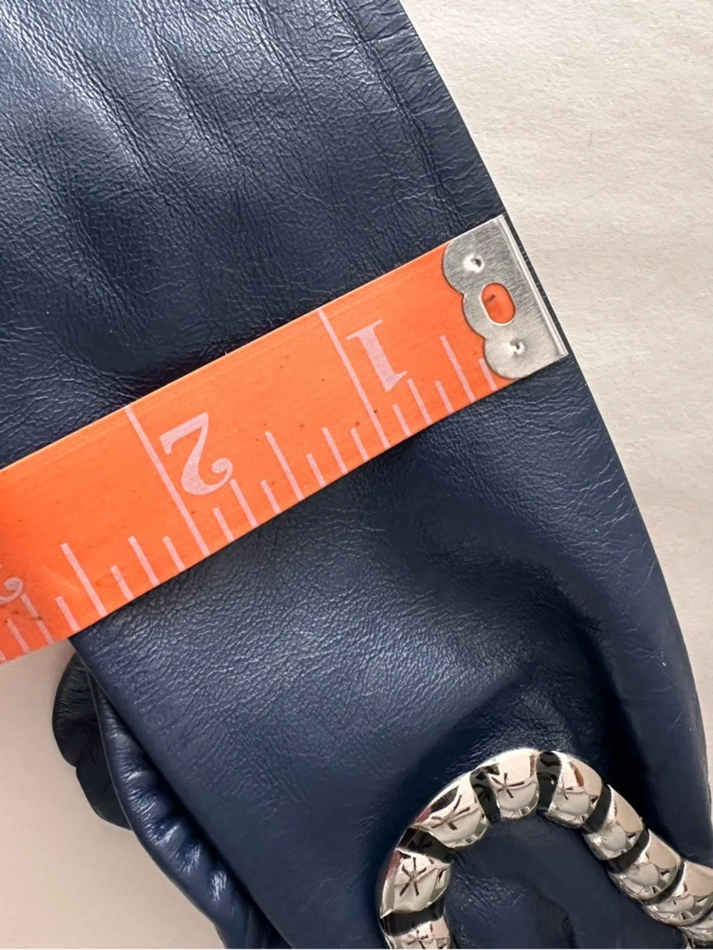 VINTAGE DAME BLUE LEATHER STATEMENT BUCKLE WASIT BELT